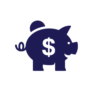 icon of a piggy bank
